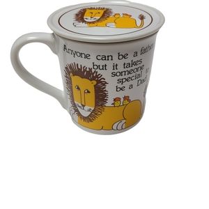 Dad Mug with lid Vintage J.S.N.Y. Made in Taiwan